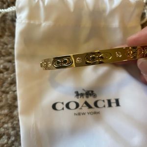 Coach gold bracelet bangle NWT